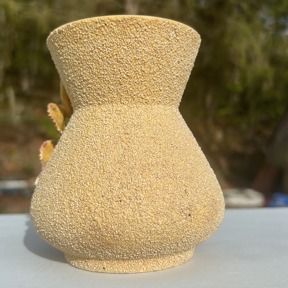 Vintage Sand Pottery 🌹 Floral Rose Bud Vase Bohemian Home Art Accent Decor - Picture 5 of 16